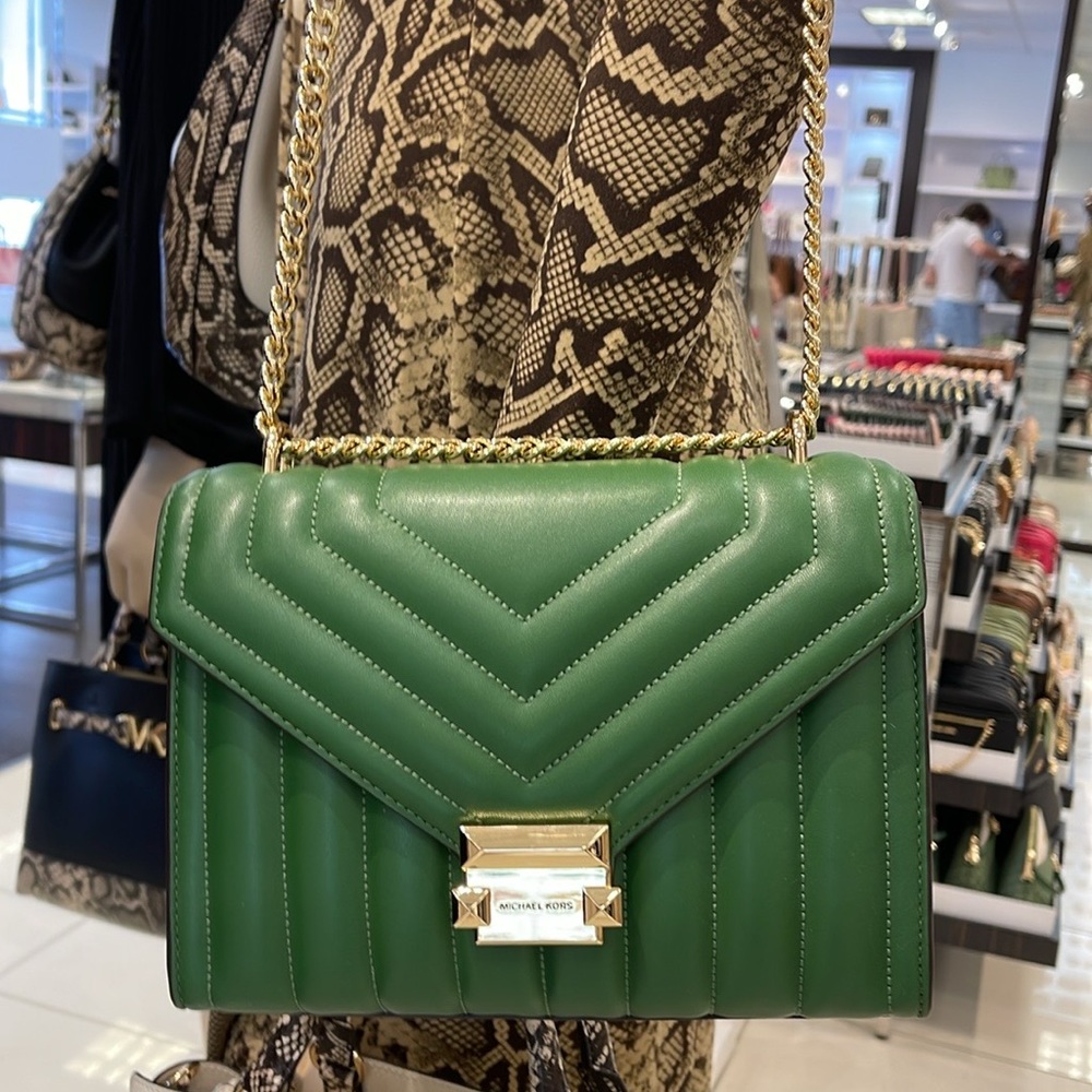 Michael Kors Whitney Medium Flap Chain Shoulder Bag 
Fern Green 
NWT - Picture 3 of 16